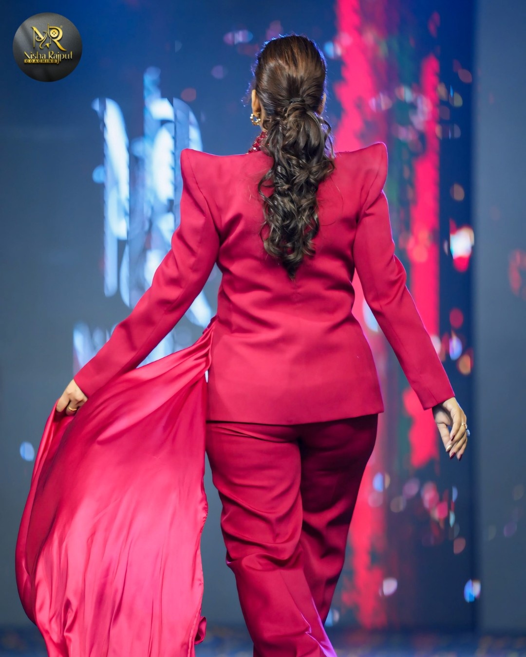 Ruby Power Drape Pantsuit